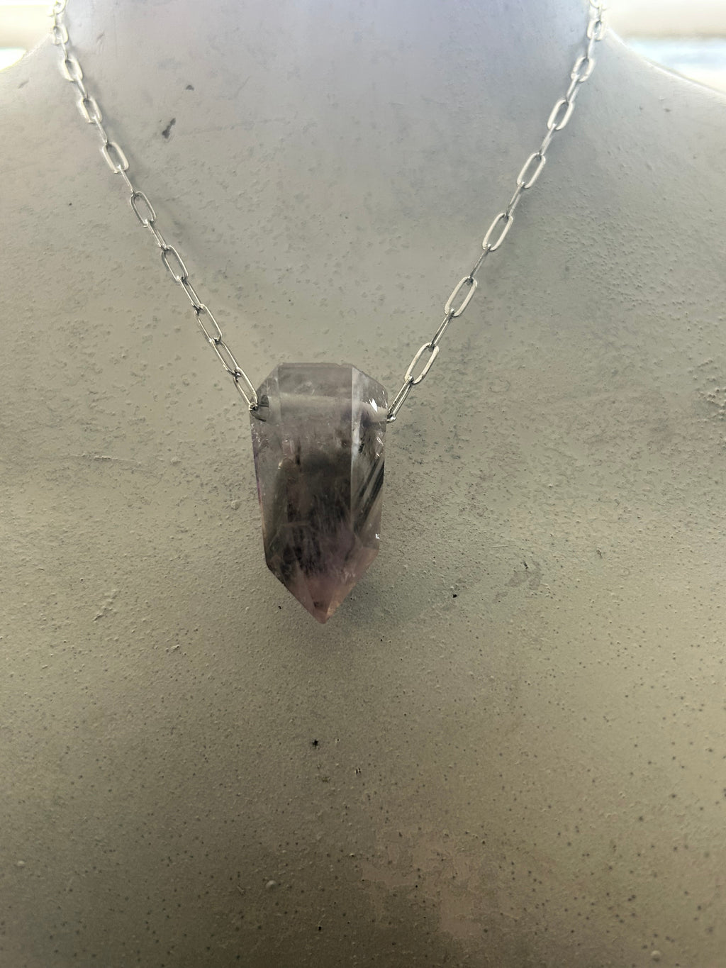 Smokey Amethyst on Rhodium