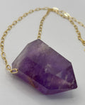 Amethyst on Gold Plate