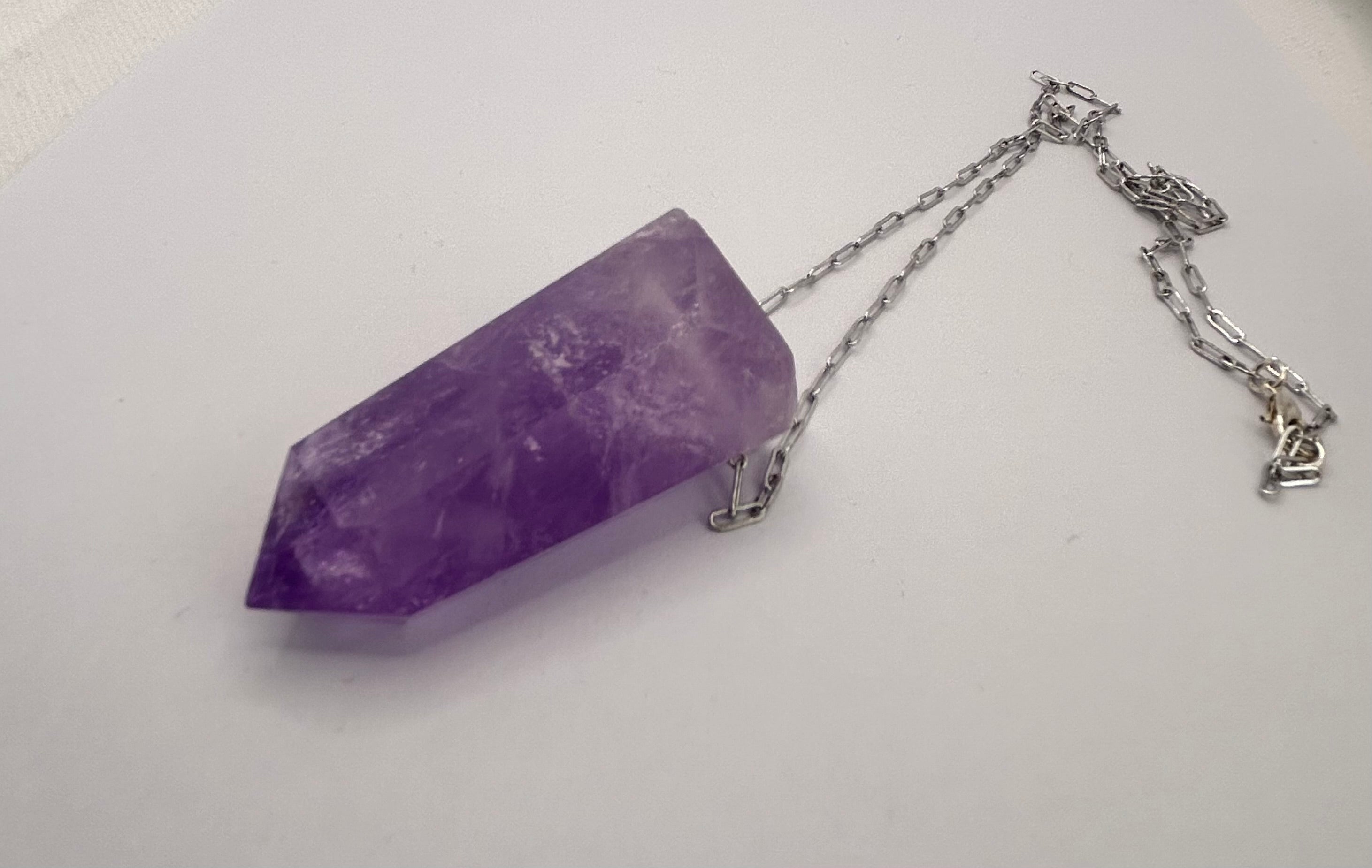 Amethyst on Rhodium