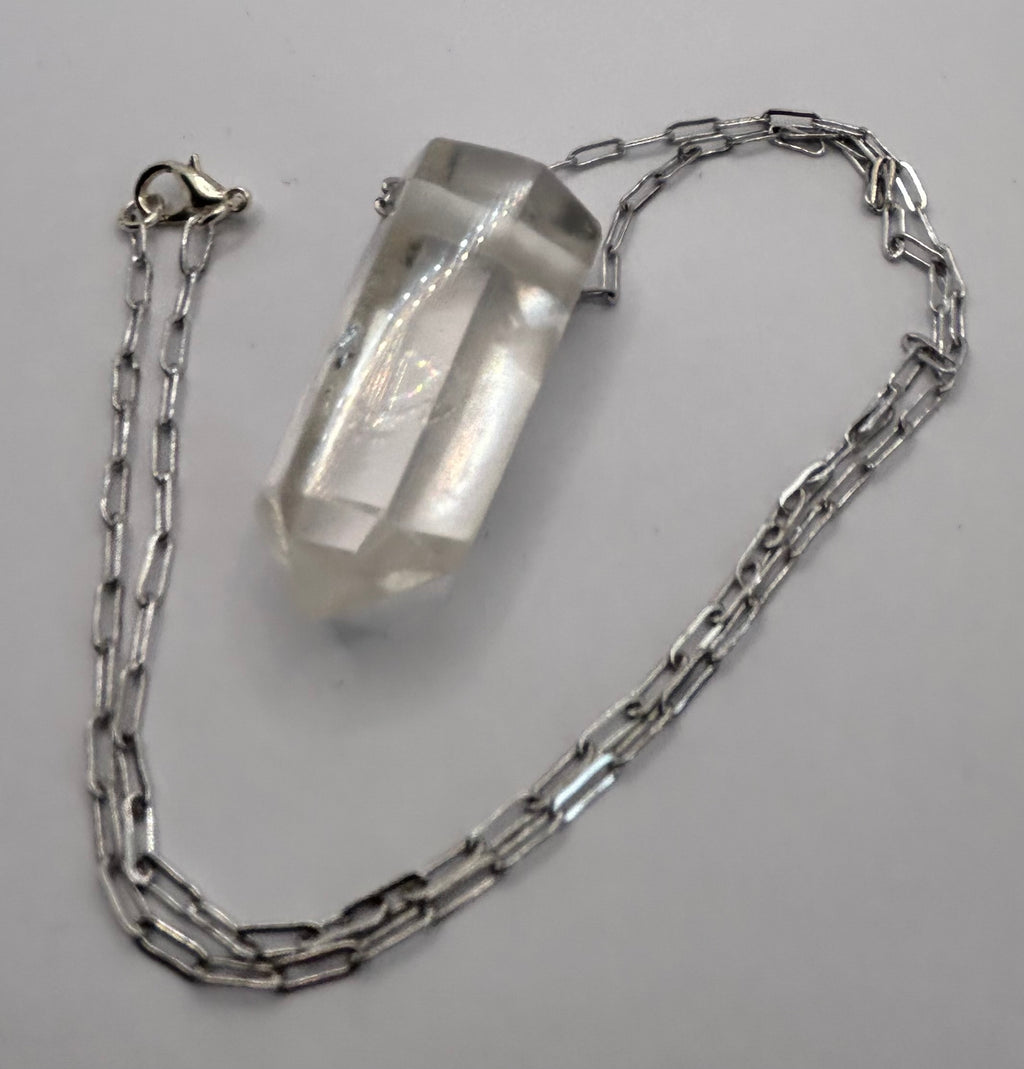 Clear Quartz on Rhodium