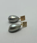 Grey Baroque Pearl on Gold Plate