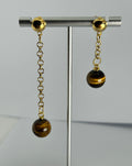 Mismatched Tiger's Eye on Gold Plate