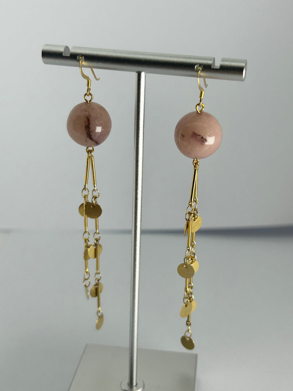 Pink Opal on 14ct Gold Filled Hooks