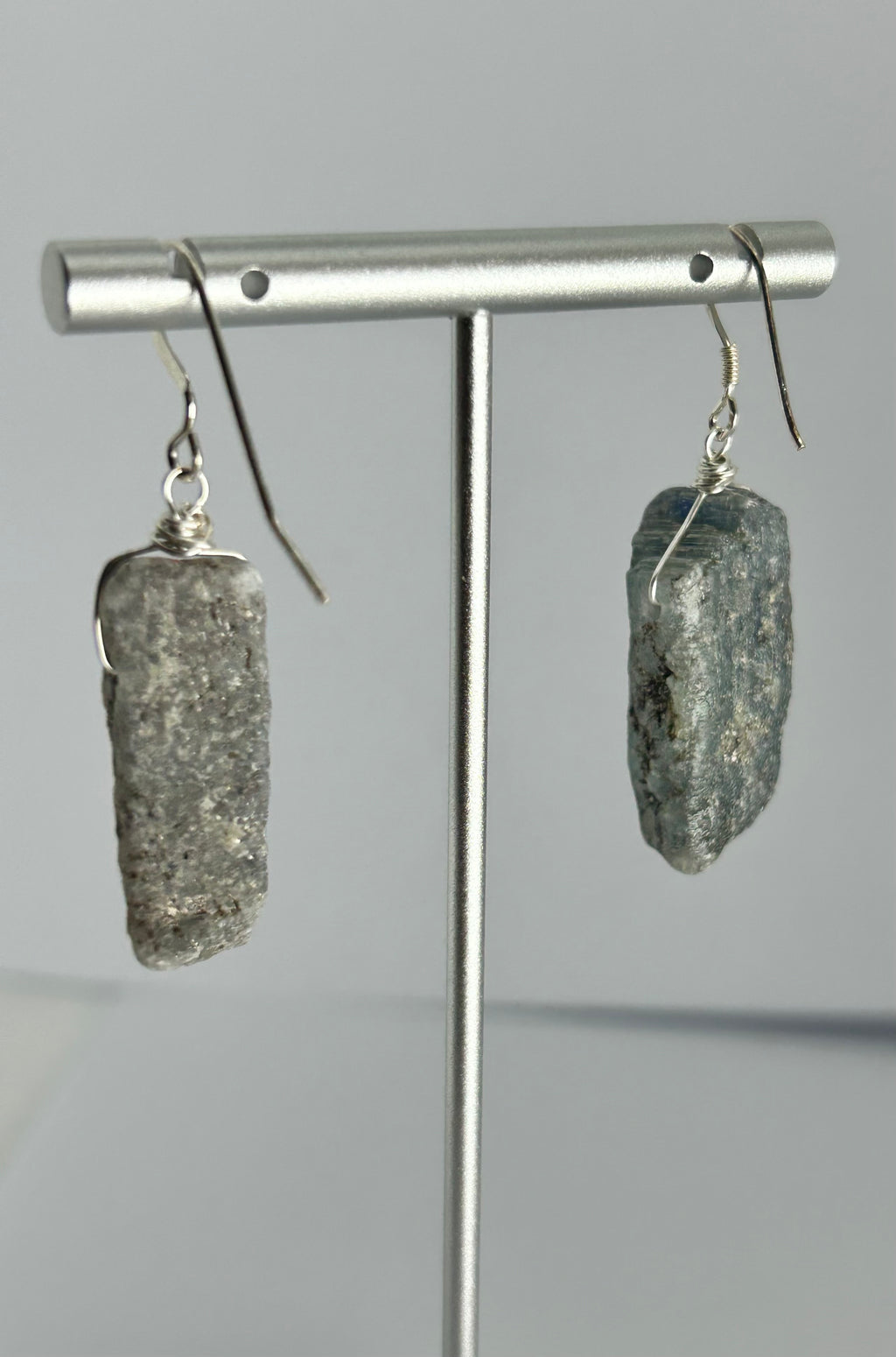 Raw Kyanite on Sterling Silver Hooks