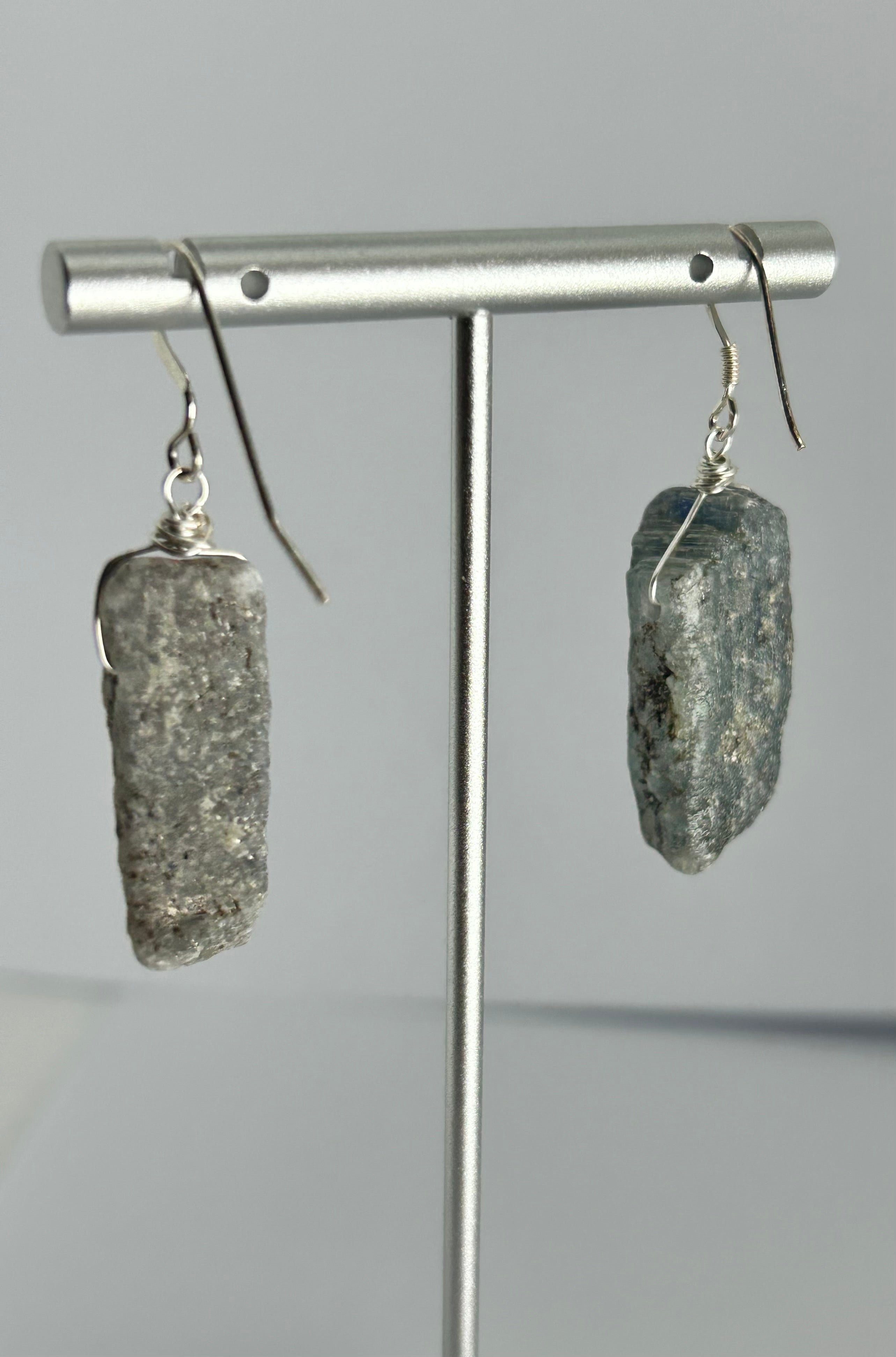Raw Kyanite on Sterling Silver Hooks