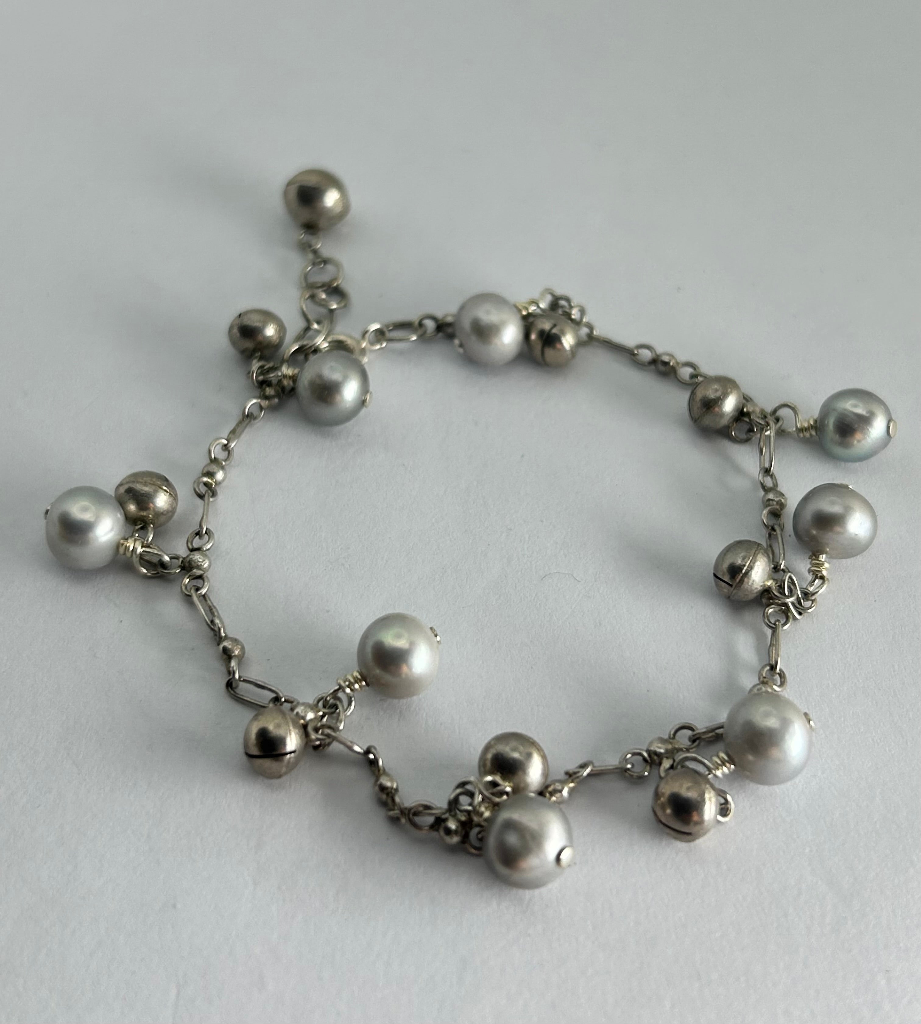 Freshwater Pearl on Sterling Silver Bracelet