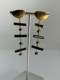 Tiger's Eye & Pyrite on Brass