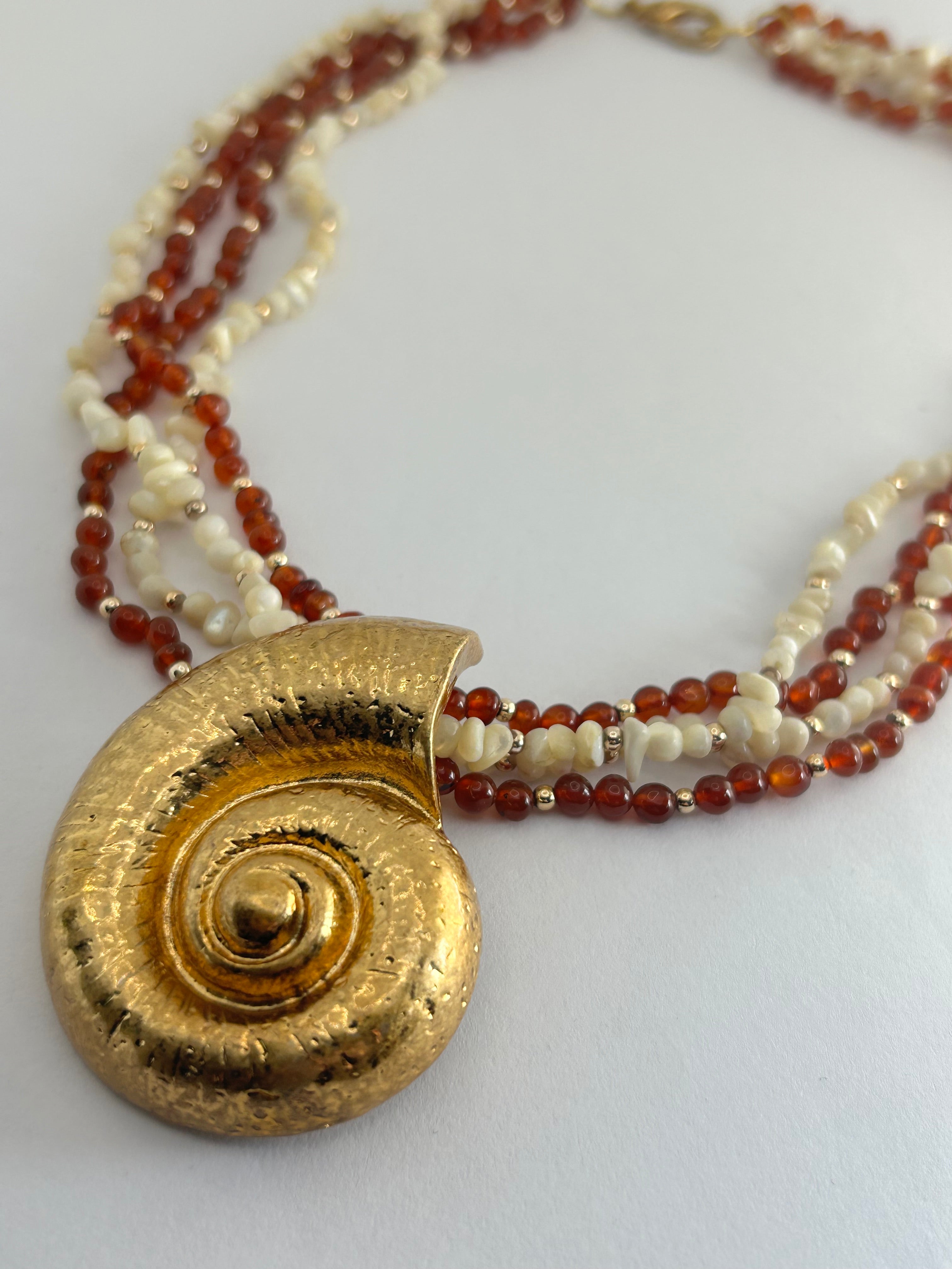 Large Gold Beaded Ammonite