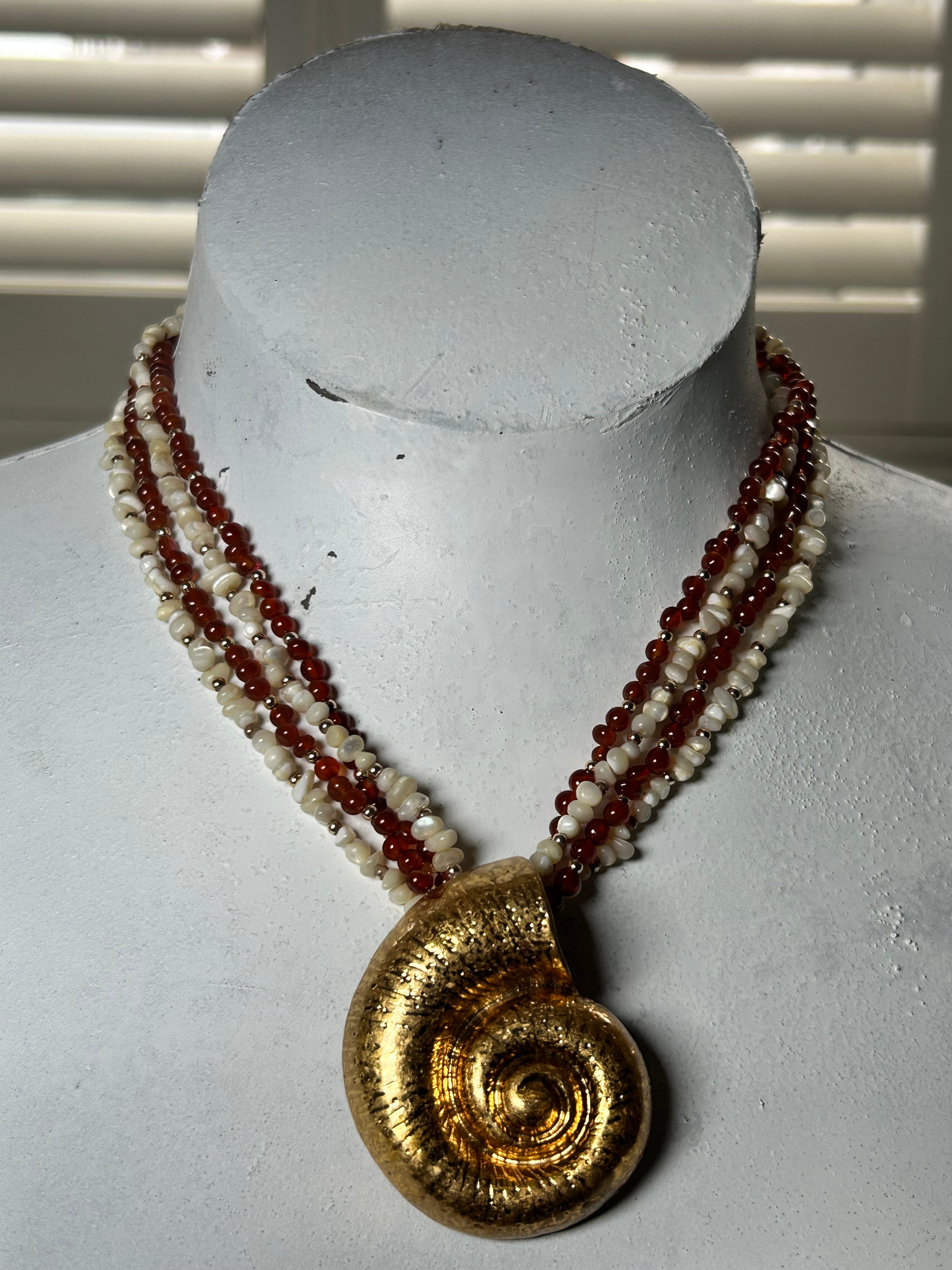 Large Gold Beaded Ammonite