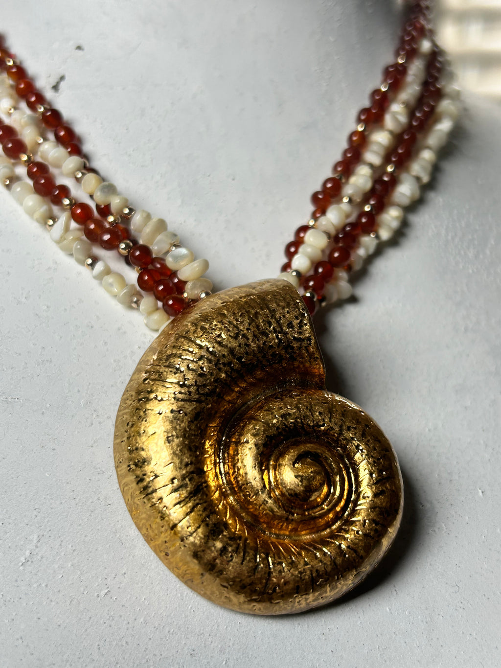 Large Gold Beaded Ammonite