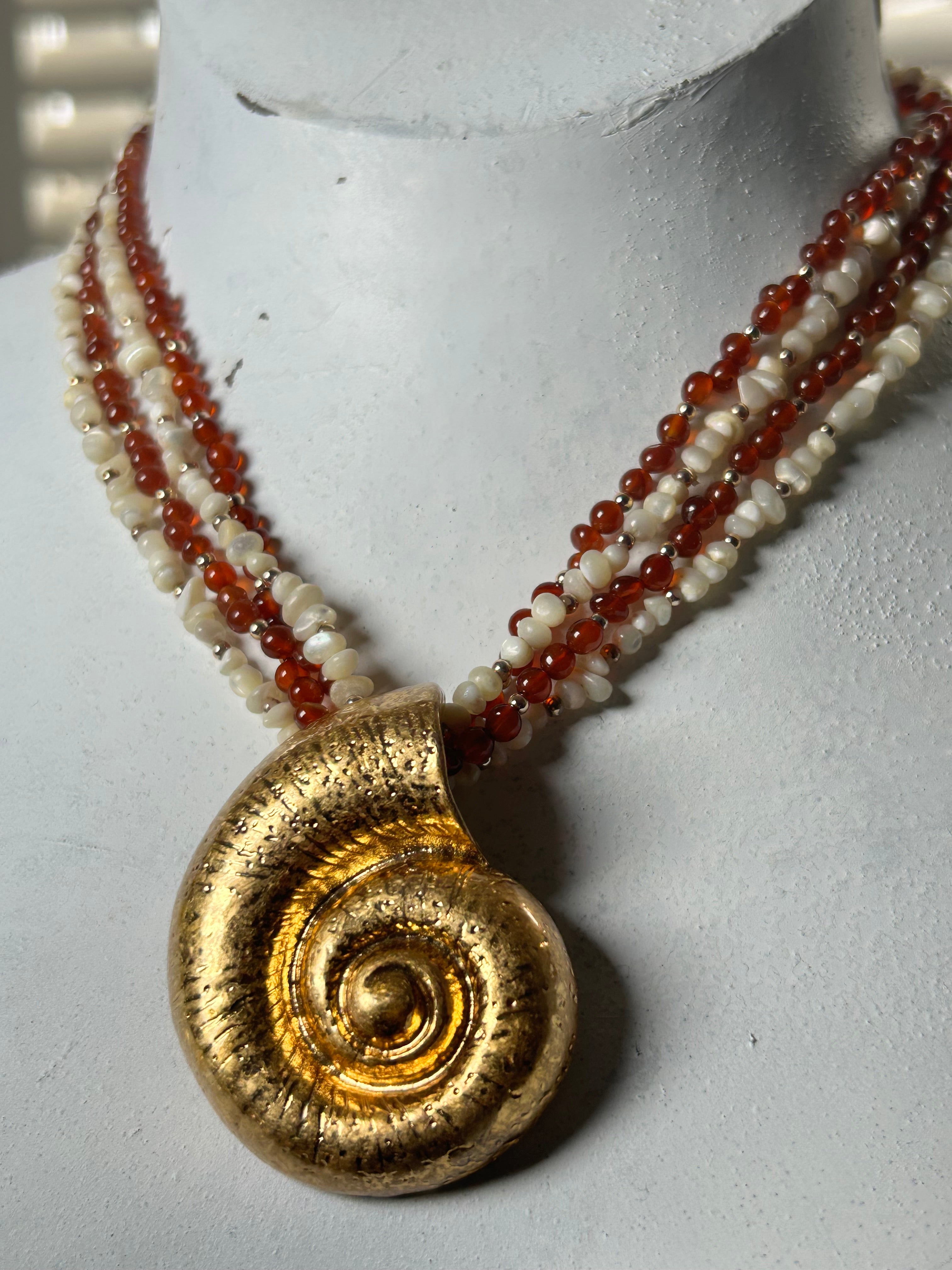 Large Gold Beaded Ammonite