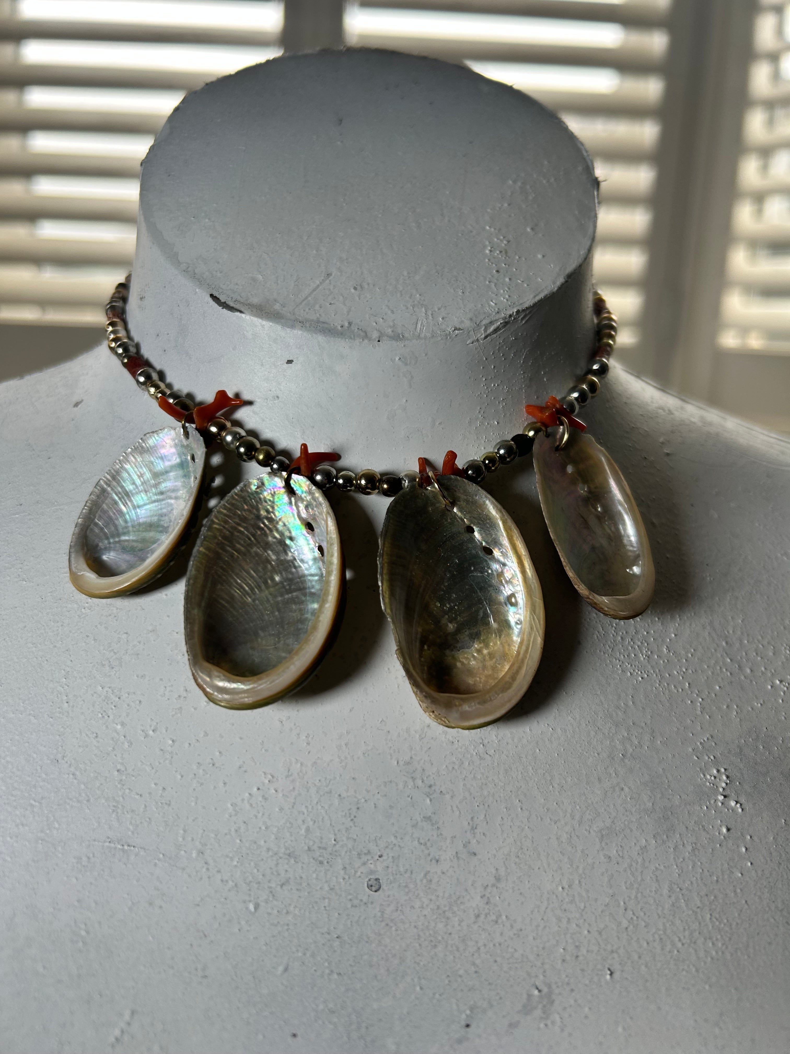 Shell & Vintage Coral Necklace
