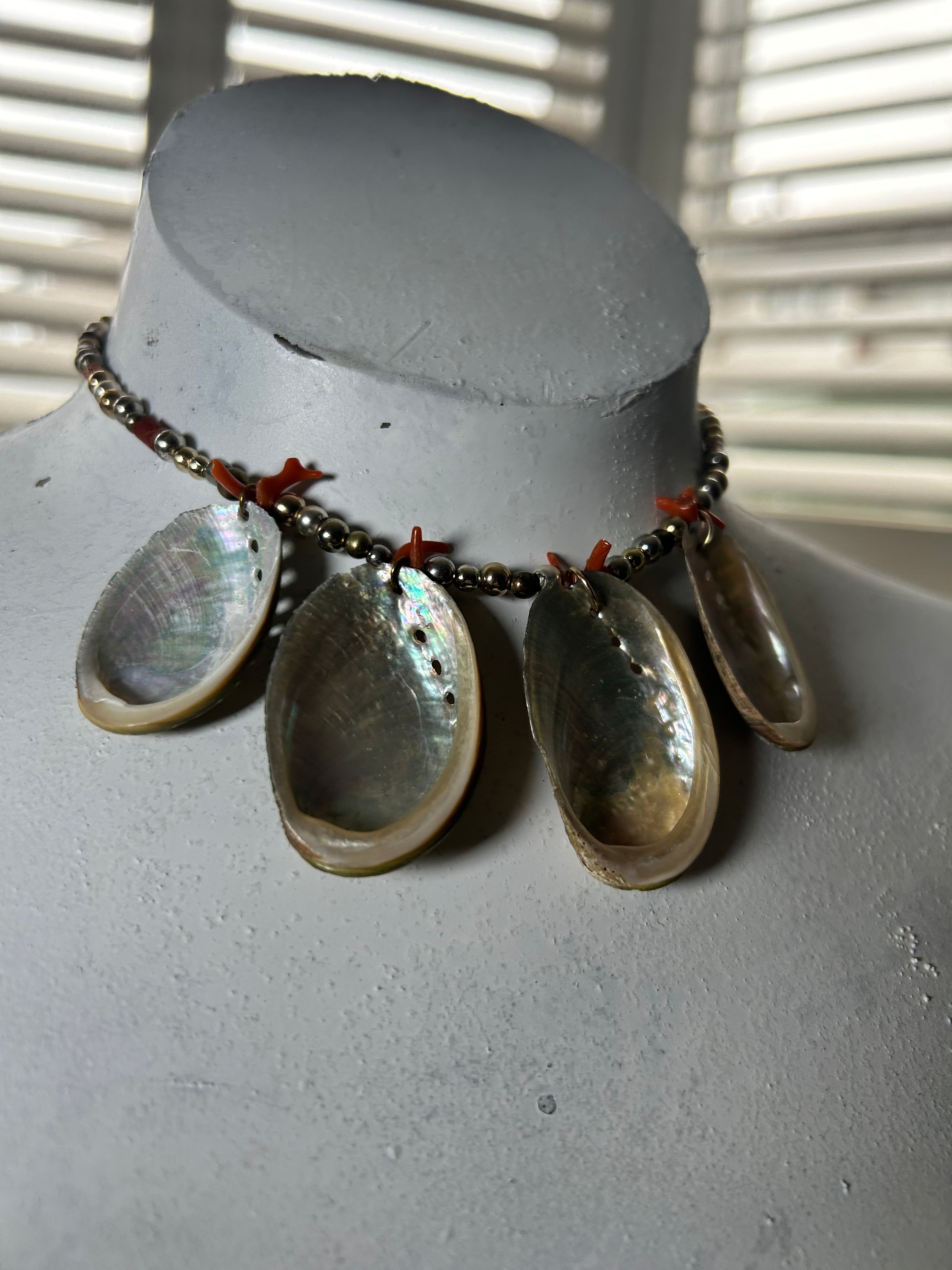 Shell & Vintage Coral Necklace