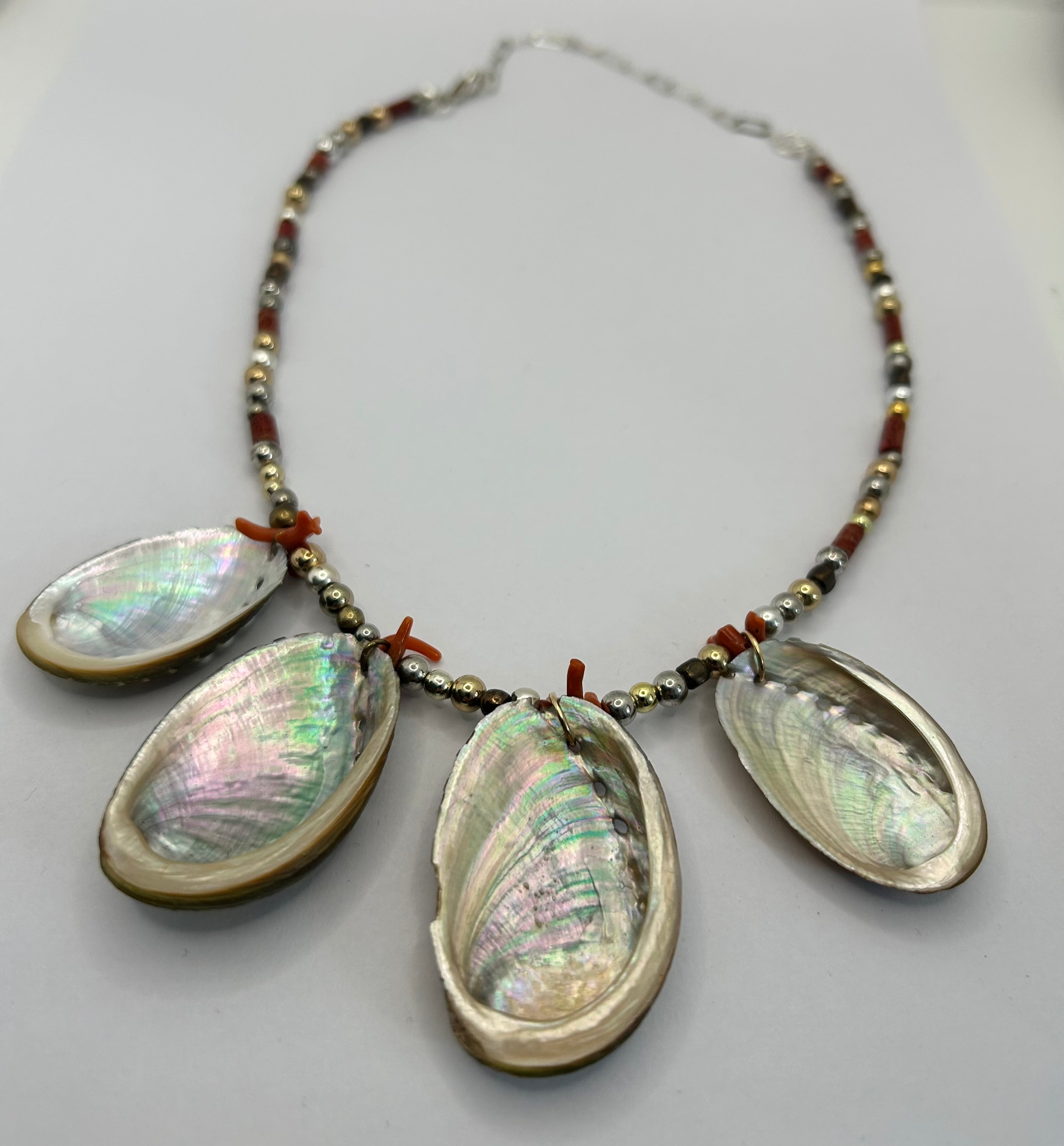 Shell & Vintage Coral Necklace