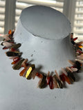 Rock Crystal, Sunstone & Carnelian Spike Necklace