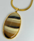 Agate Pendant on Vintage Gold Chain