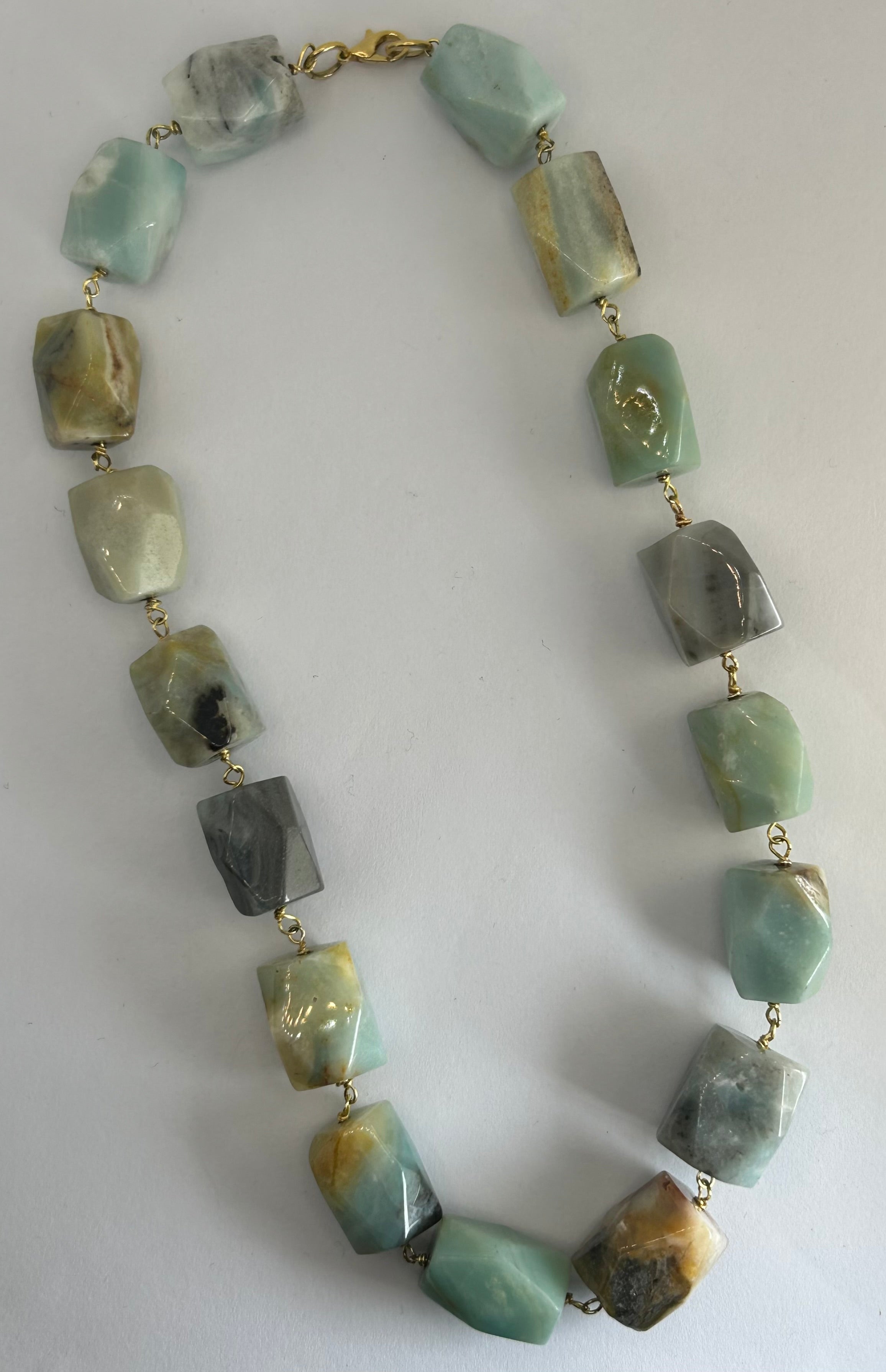 Amazonite Geometric Necklace