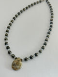 Jasper & Pyrite V Necklace