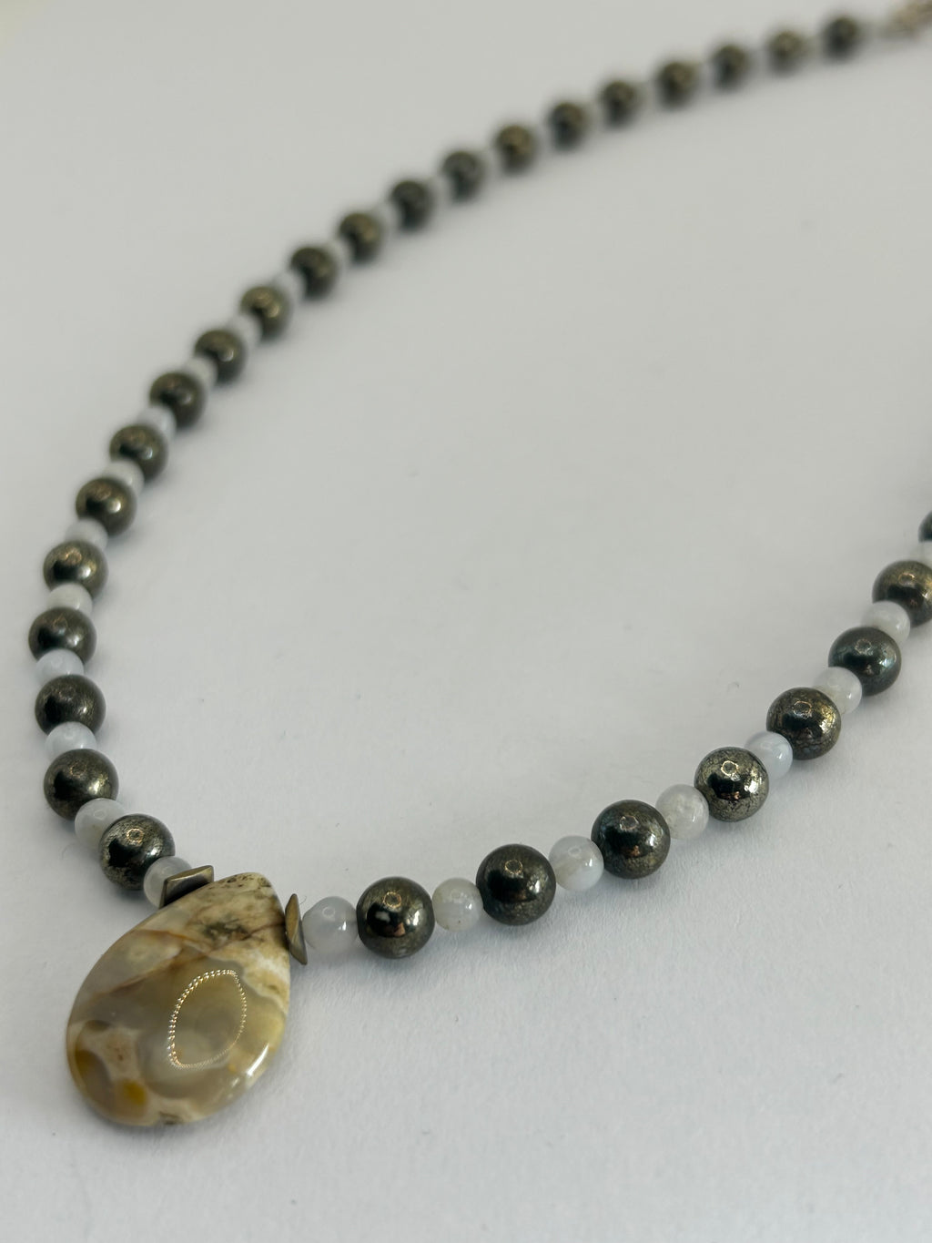 Jasper & Pyrite V Necklace