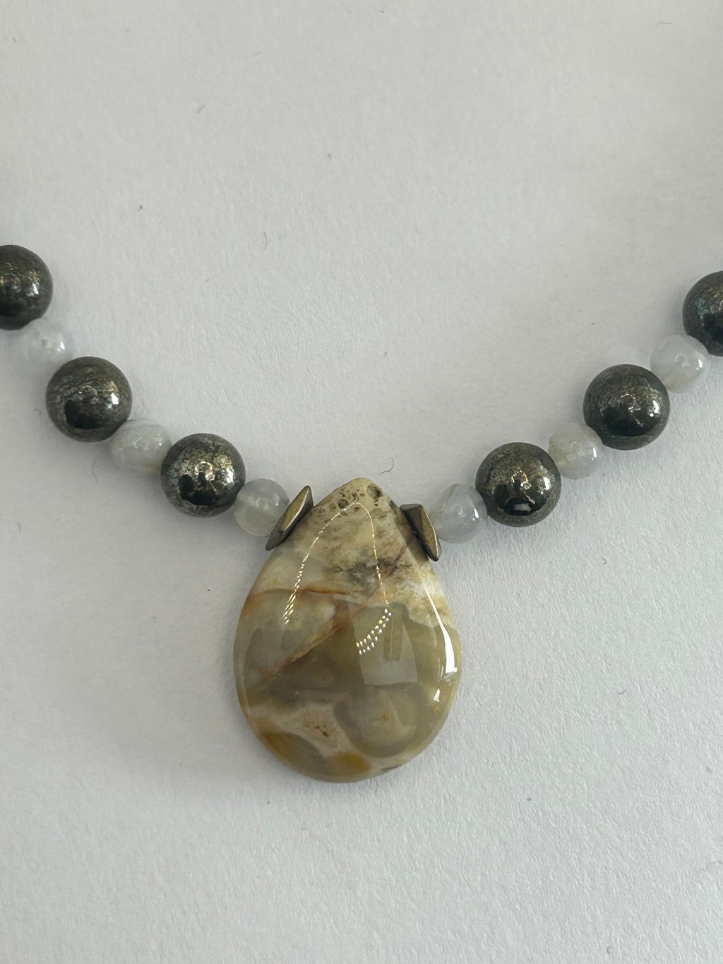 Jasper & Pyrite V Necklace