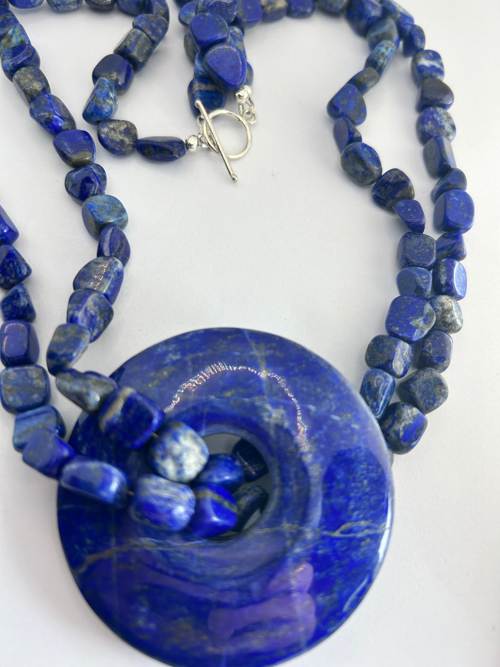 Multi-way Lapis Statement Necklace on Sterling Silver