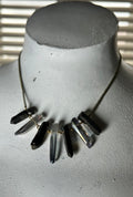 Mini Rock Crysal Fan Necklace