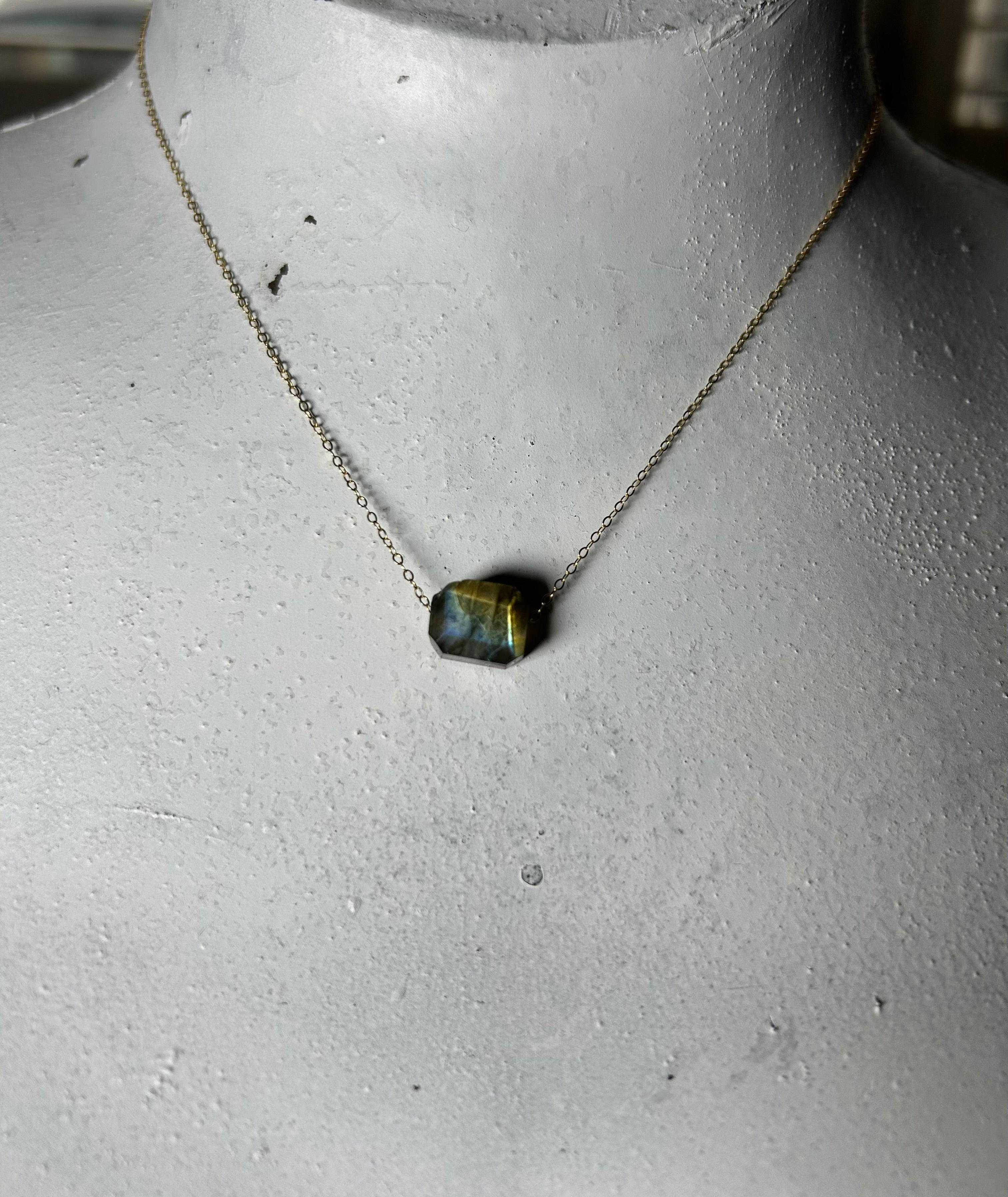 Rainbow Labradorite (12) on 14ct Gold Filled Chain Necklace