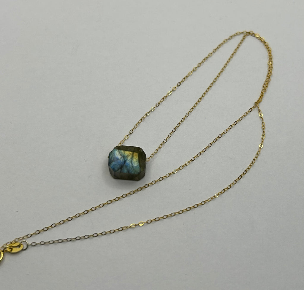 Rainbow Labradorite (12) on 14ct Gold Filled Chain Necklace