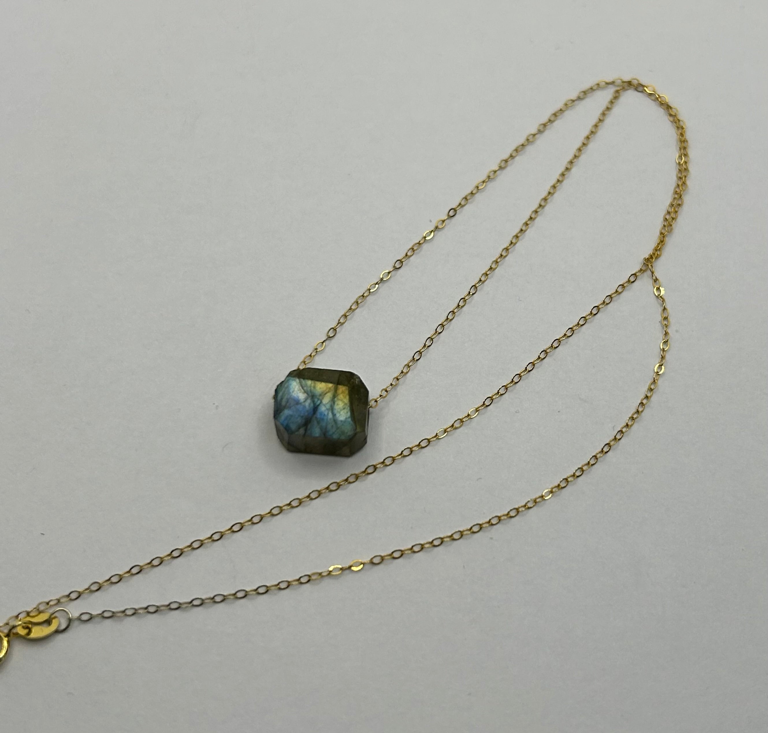 Rainbow Labradorite (12) on 14ct Gold Filled Chain Necklace