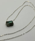 Rainbow Labradorite (11) on Sterling Silver Chain Necklace