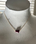 Ruby (9) on 14ct Gold Filled Chain Necklace