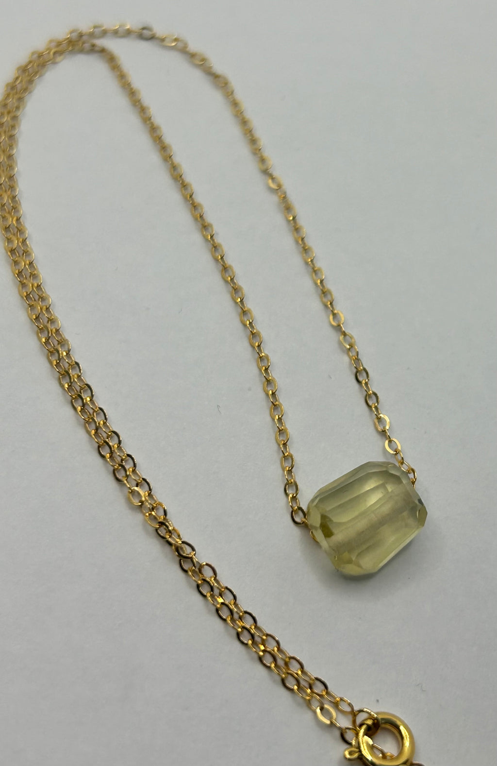 Lemon Quartz (15) on 14ct Gold Filled Chain Necklace