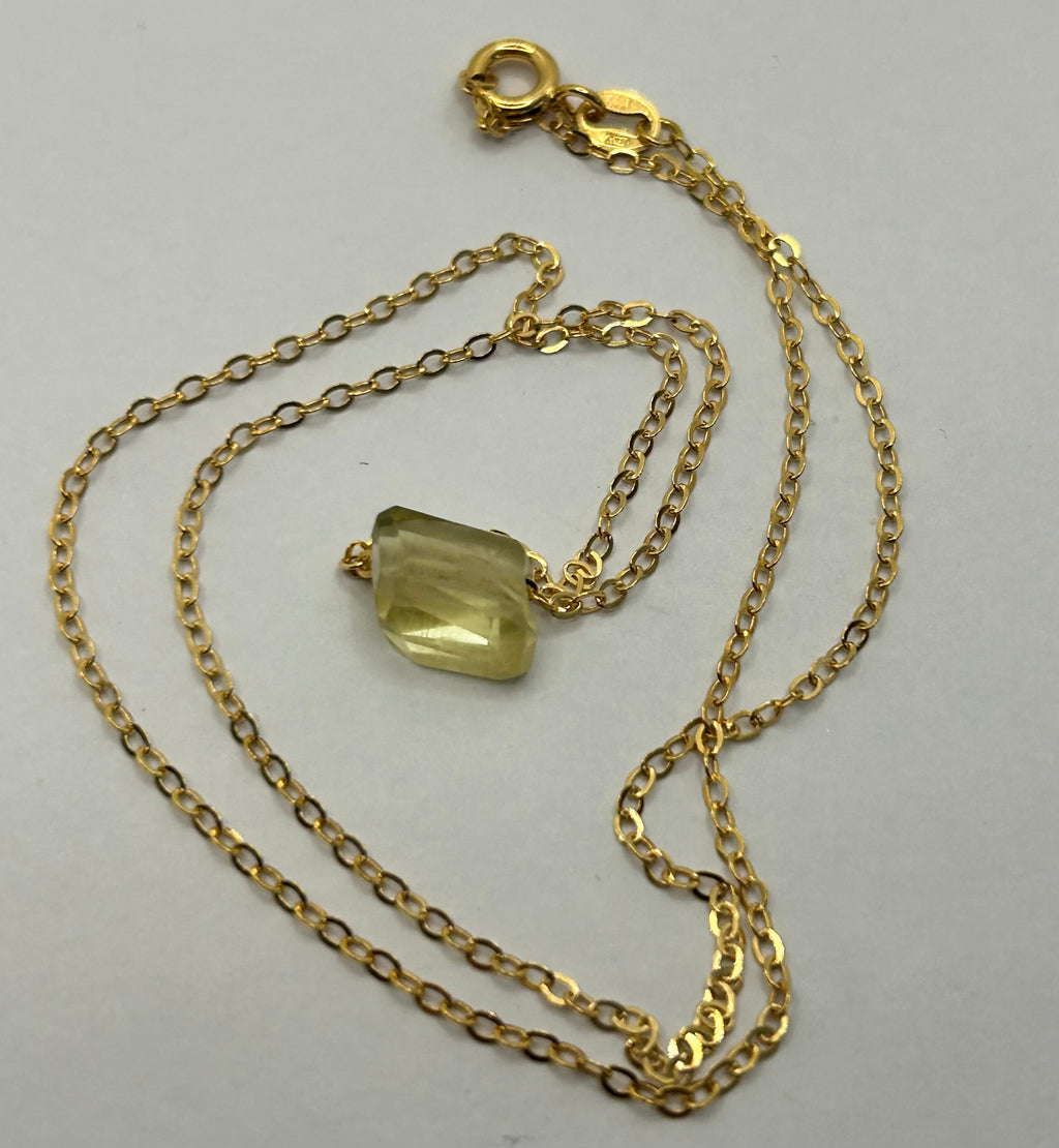 Lemon Quartz (14) on 14ct Gold Filled Chain Necklace