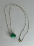 Emerald (4) on Sterling Silver Chain Necklace