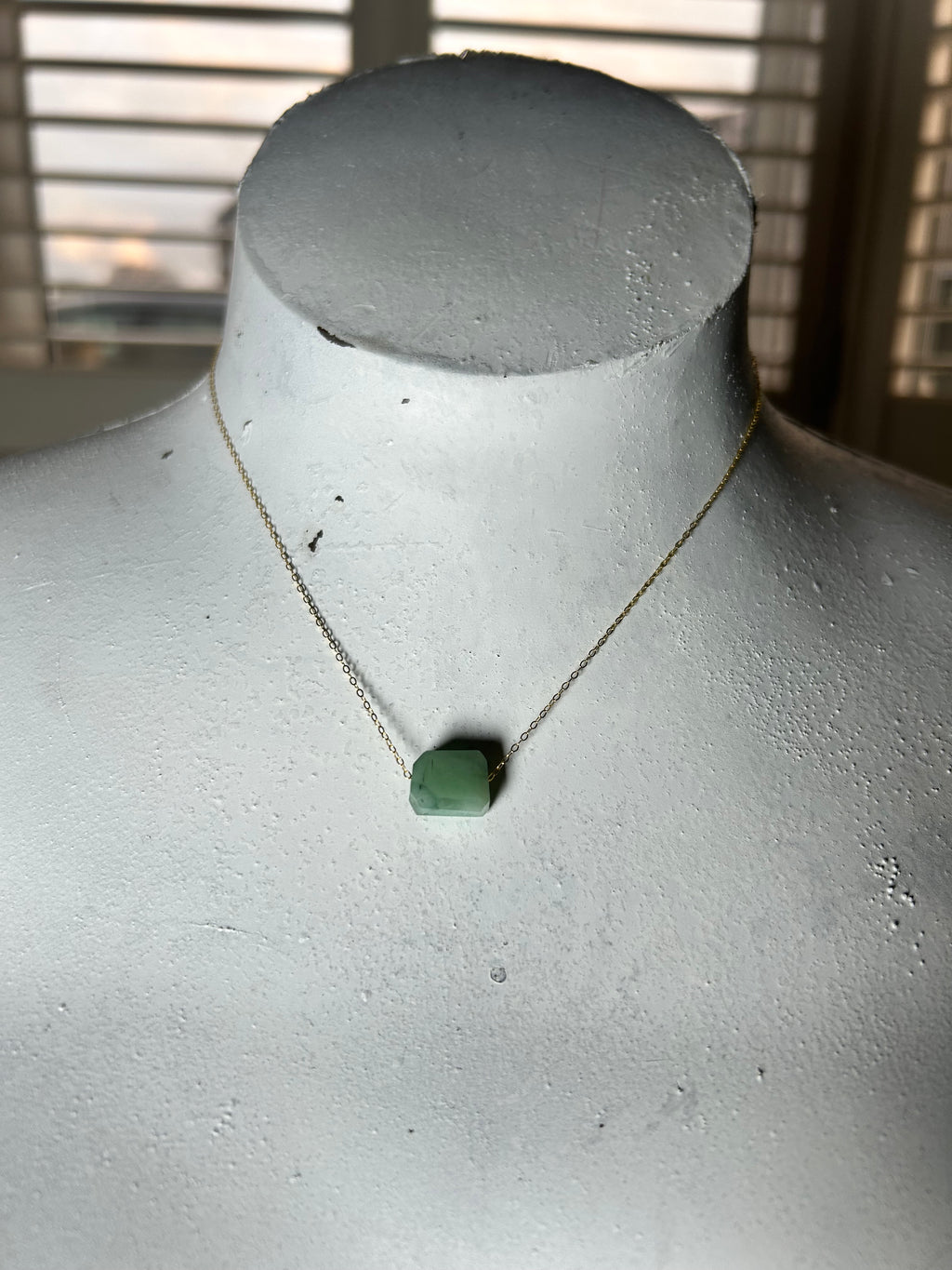 Emerald (1) on 14ct Gold Filled Chain Necklace