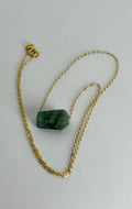 Emerald (2) on 14ct Gold Filled Chain Necklace