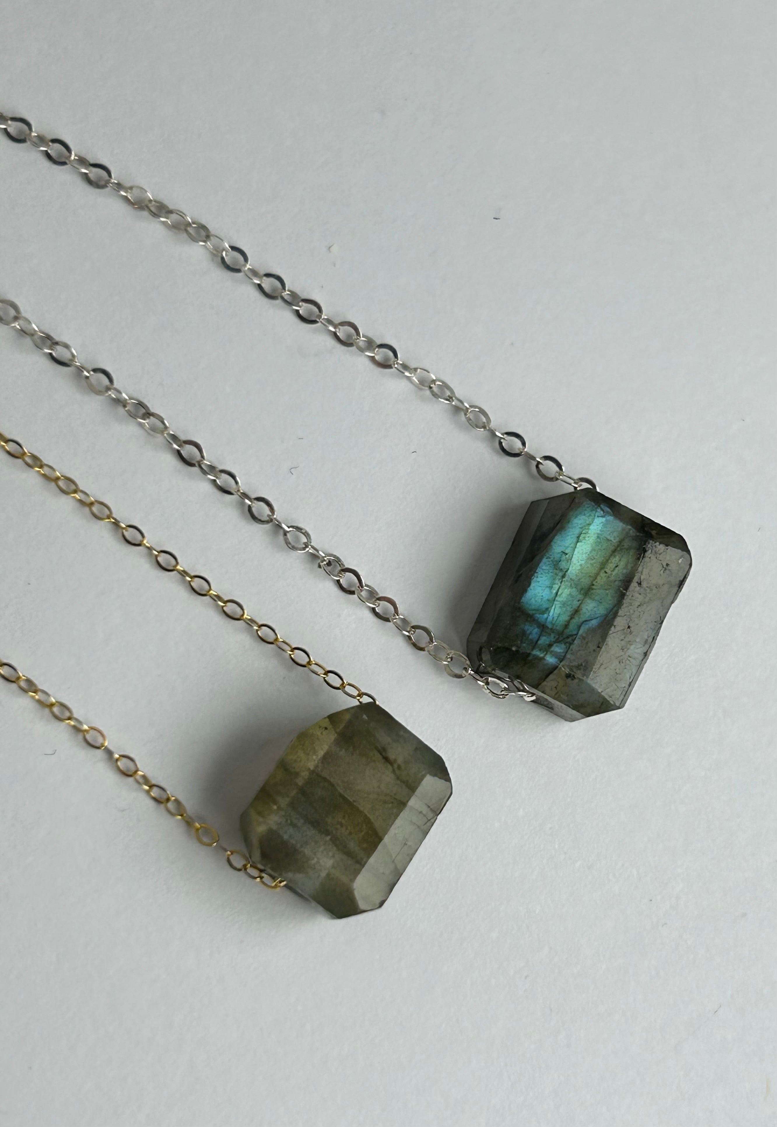Rainbow Labradorite (12) on 14ct Gold Filled Chain Necklace