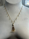 Rainbow Moonstone Tassle Necklace