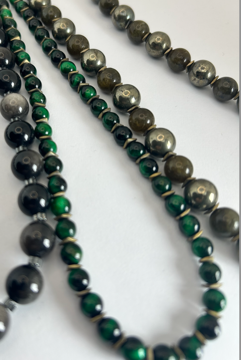 Pyrite, Labradorite & Hematite Necklace