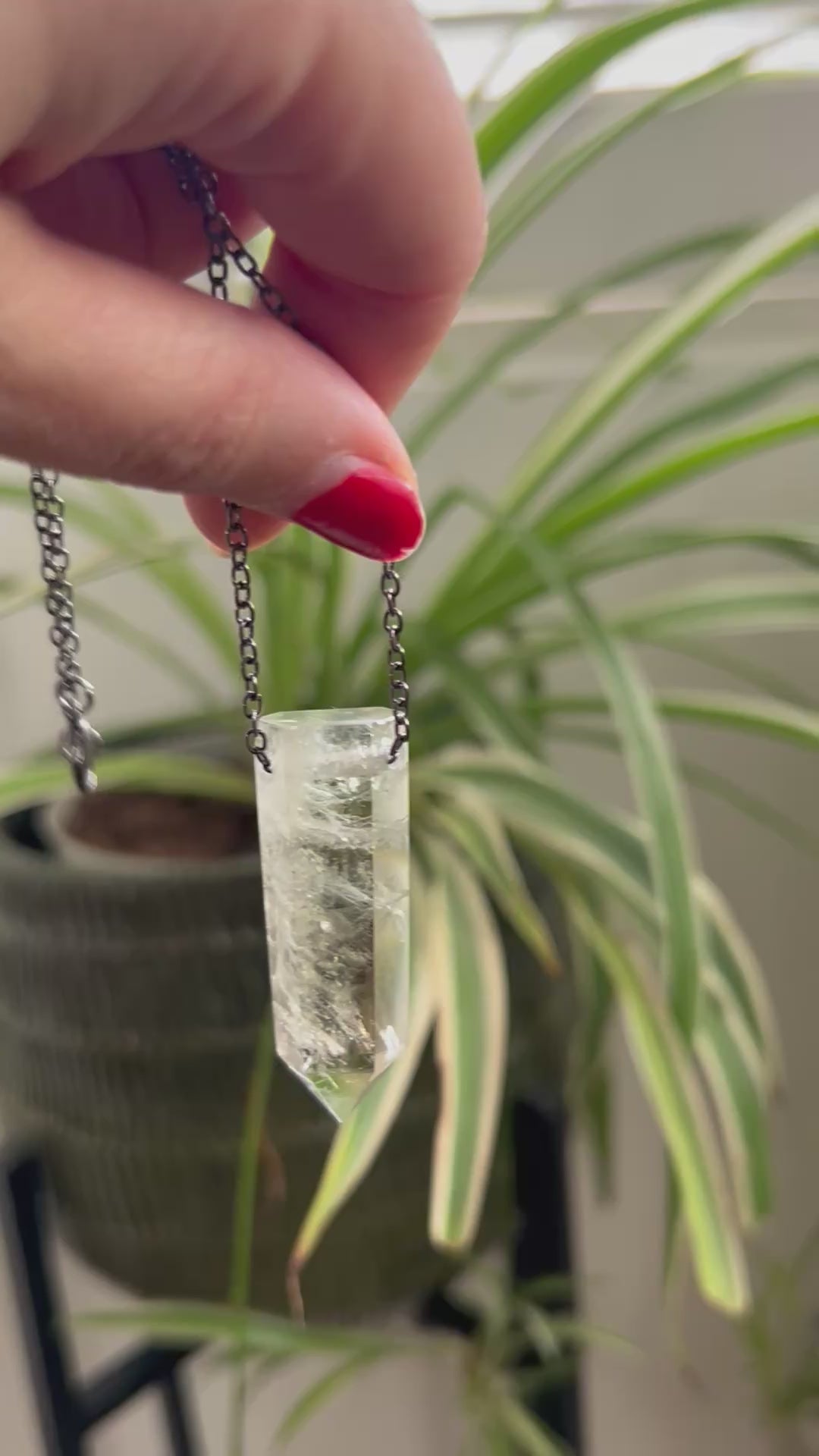 Green Amethyst on Iron