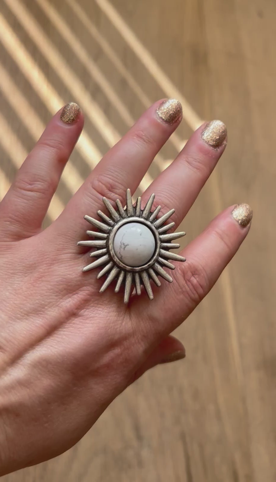 Howlite Sun Ring