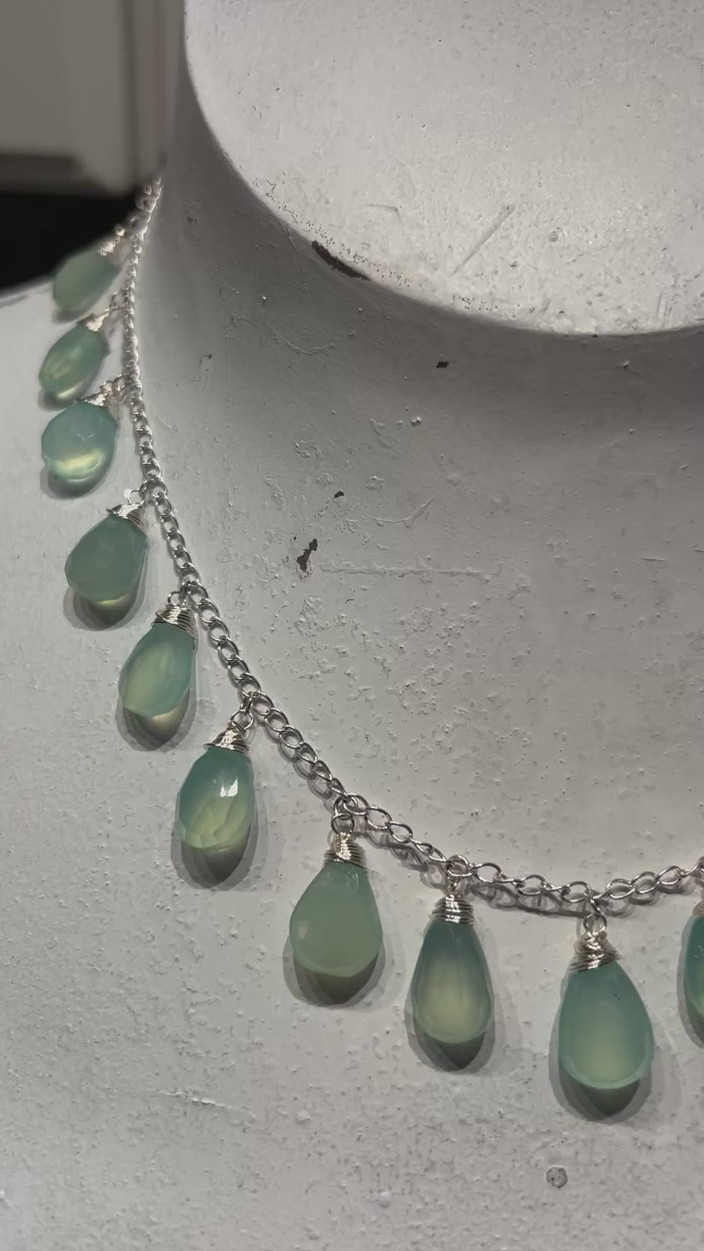 Aqua Chalcedony on Sterling Silver