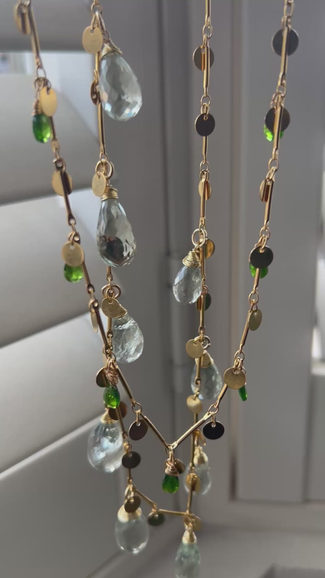 Diopside on 24ct Gold Plate Chain
