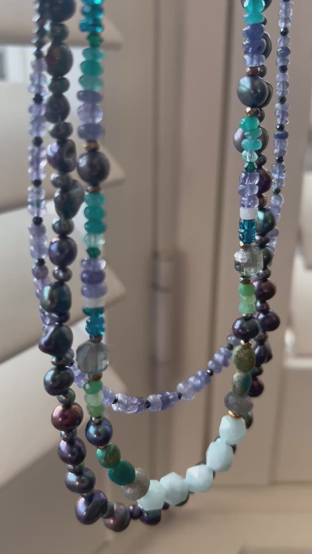 Tanzanite & Spinel Necklace