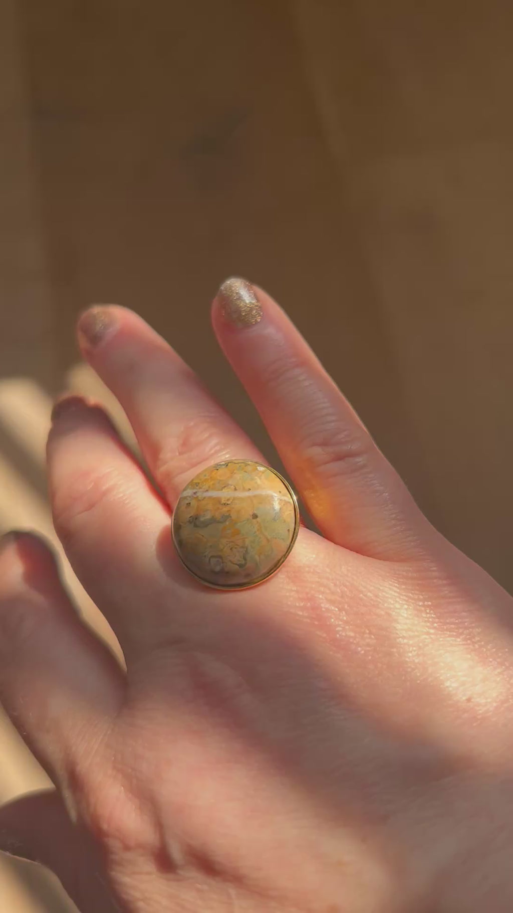 Jasper on Gold Plate Ring