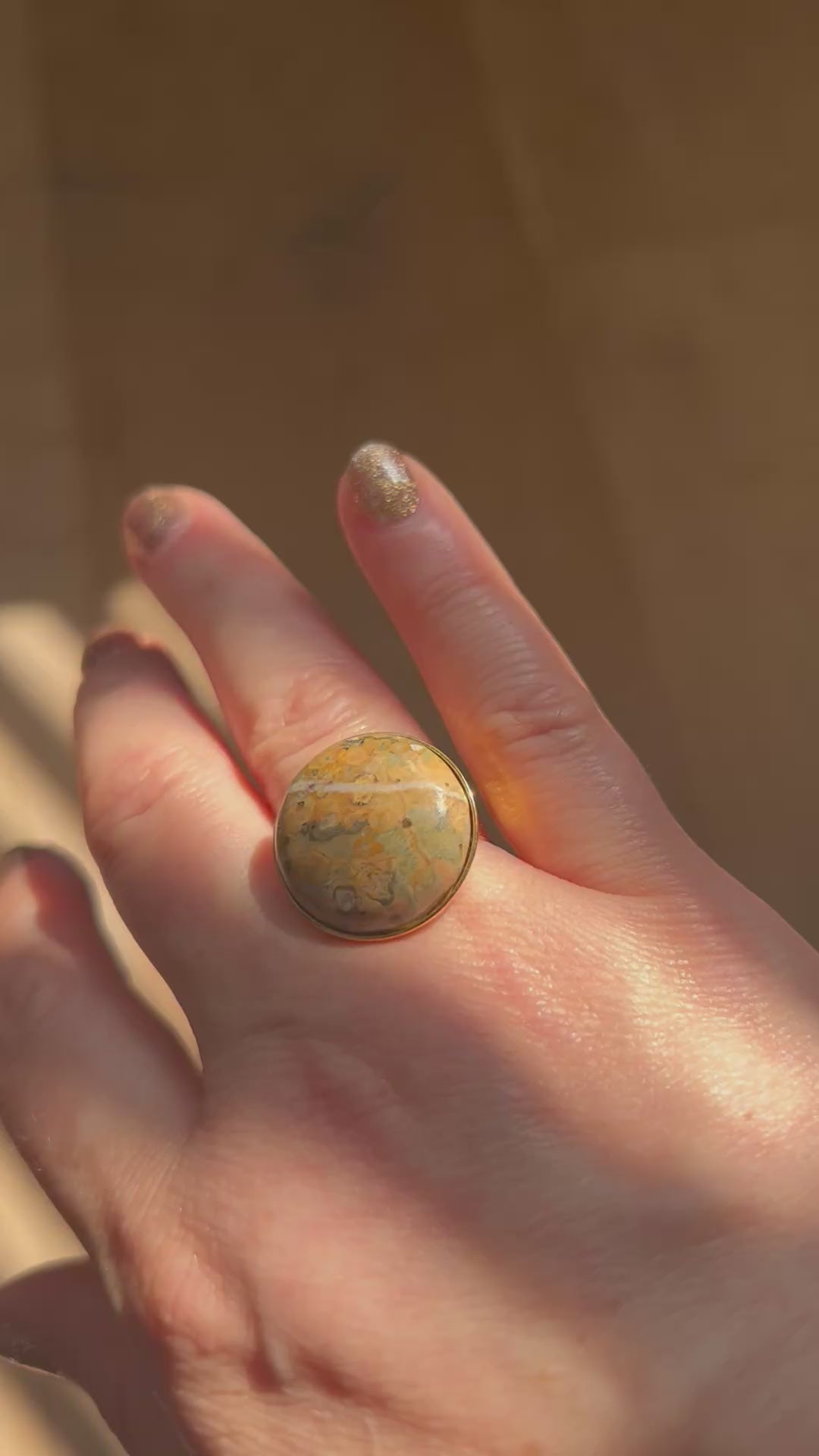 Jasper on Gold Plate Ring