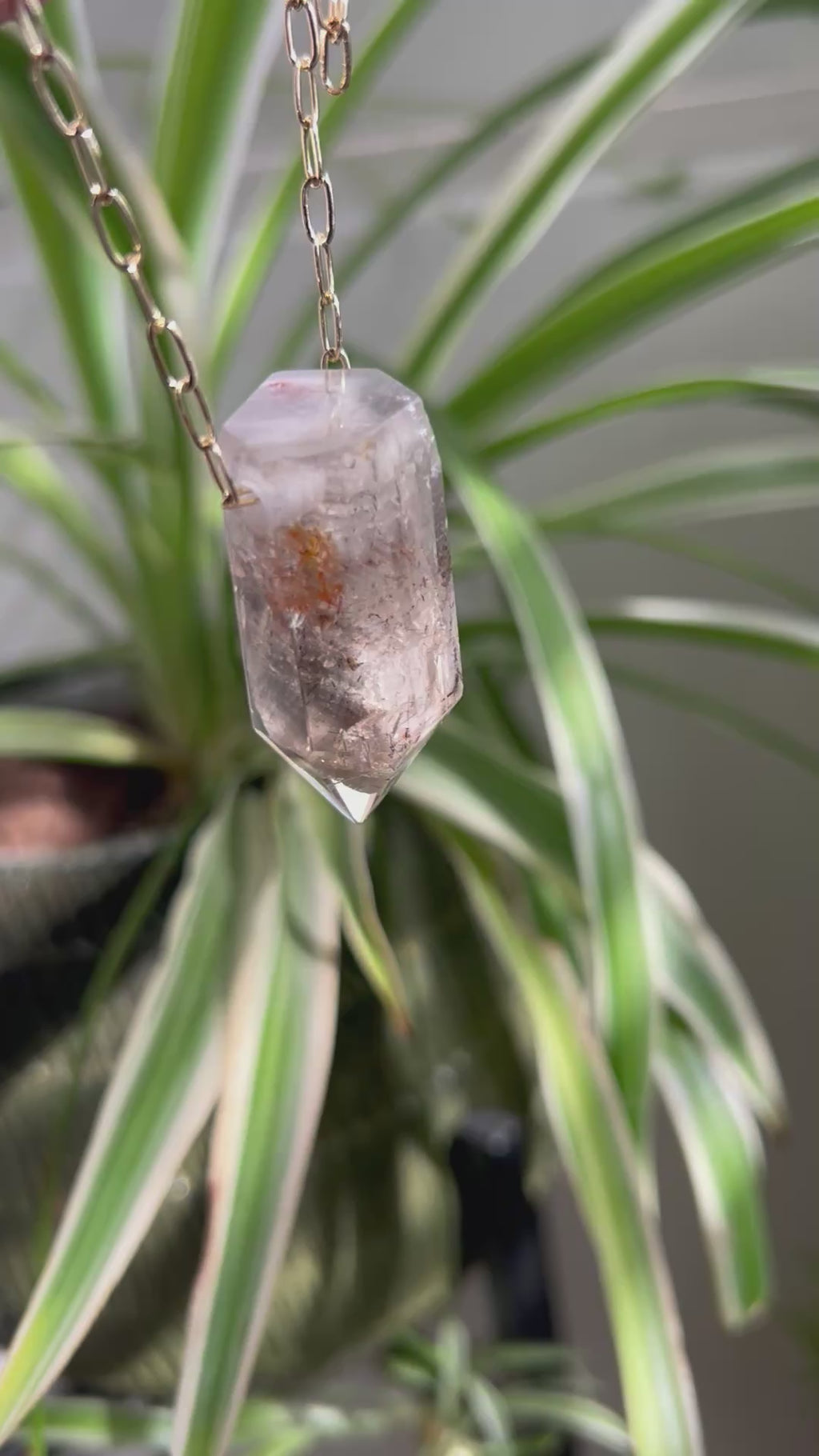 Garden Quartz on Gold Plate