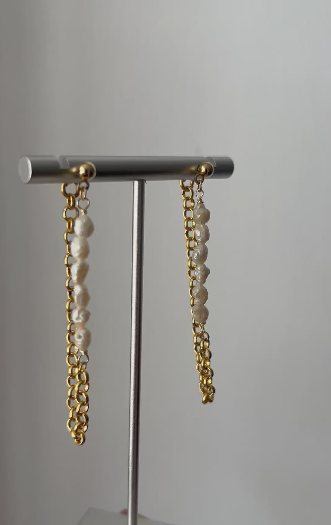 Pearl Chain Earrings