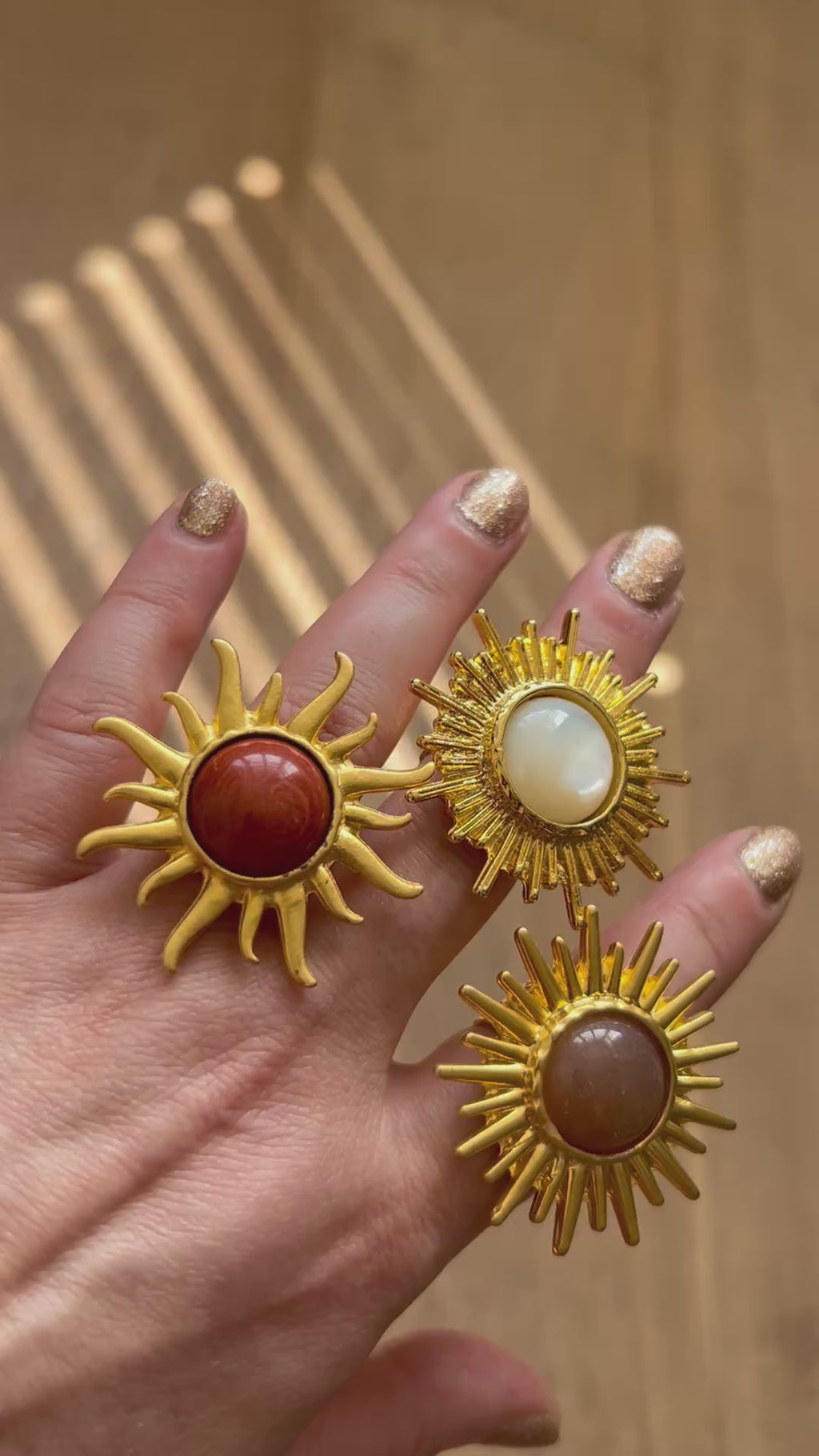Red Jasper Sun Ring
