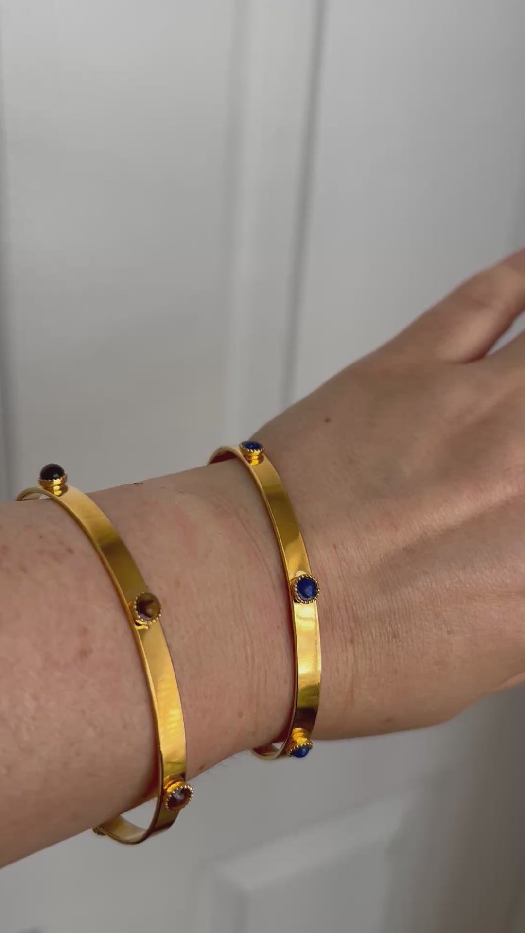 Lapis Gold Plated Bangle